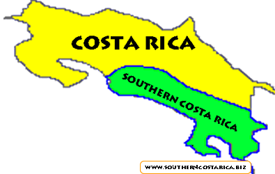 Mapa del Sur de Costa Rica